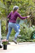 Alyson Hannigan -  booty in jeans outside her house in Brentwood 04/30/13