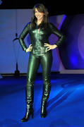 Suzi Perry In A Leather Catsuit